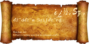 Ádám Szilárd névjegykártya